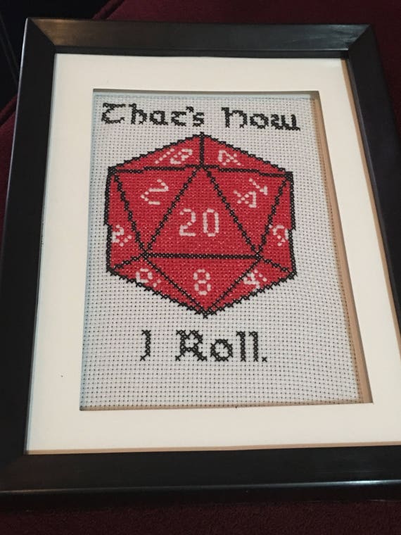 D20 Cross stitch