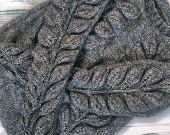 Sweater leaves, knit sweater, women leaves clothing, chunky pullover sweater, grunge pullover sweater, sweater with leaves Long sleeved
