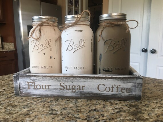 Mason Jar Canister Set HALF GALLON JARS Kitchen Storage Pantry Mason Jar Canister Set HALF GALLON JARS Kitchen Storage Pantry