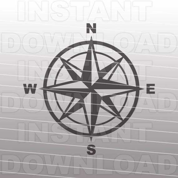 Download Compass Rose SVG FileCompass SVG FileNautical SVG Vector Cut