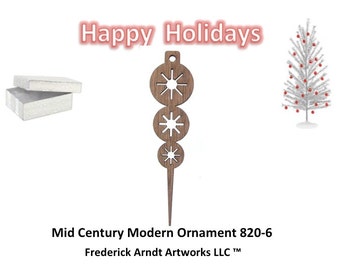 820-6 Mid Century Modern Christmas Ornament
