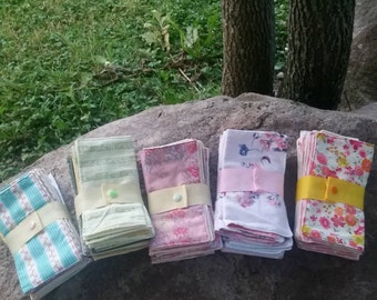 Square Hankie/text of toiletries/washable baby wipes - chef's choice
