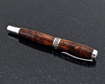 Honduran Rosewood Burl Rollerball Pen