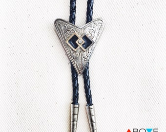 Silver and Gold Western BOLO TIE with Austrian Crystal - The 'Coyote' Bolo Tie