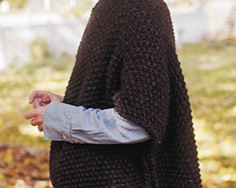 Blanket Poncho PDF KNITTING PATTERN