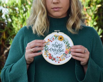 Absomaybe Embroidery Hoop Art