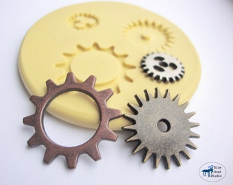 Gear Mold/Mould Trio - Silicone Mold - Steampunk Gears