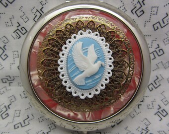 Bridesmaid Gift Compact Mirror The Love Dove Comes With Protective Pouch