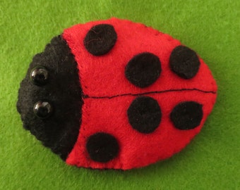 LADYBIRD felt Fridge MAGNET refridgerator Ladybug