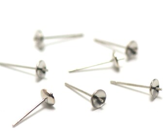 100 Stud backings on earrings, silver