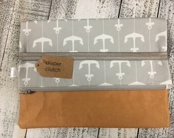 Anchor Diaper Clutch