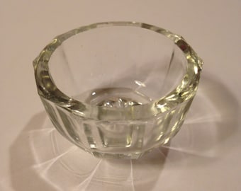 Set of 4, Pressed Glass Individual Salt Cellars, Anchor Hocking Glass 1940's