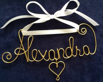 Personalized Nursery Wall Art~Children's Room Decor~Wall Letters~Any Name~Gift for Baby~Custom Made~Handcrafted Wire Name Ornament