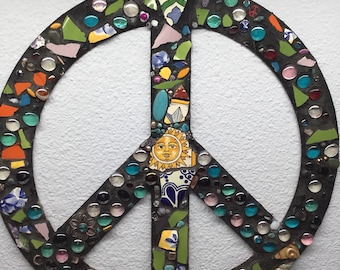 Extra large Peace Sign mosiac