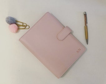 Personalised a5 pink lady boss business planner filofax monogrammed