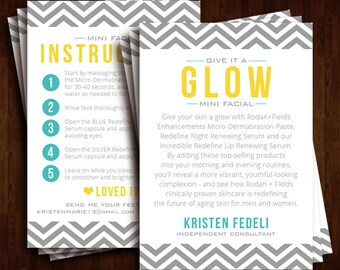 Rodan + Fields Business, Mini Facial Instruction Cards