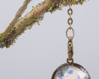 VERGISSMEINNICHT- Necklace with Forget-me-not Pendant, Flower Jewelry, Real Pressed Flower in Resin, Pressed Flowers, Resin Jewelry