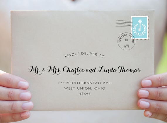 Envelope Template-Printable Envelope Addressing-Wedding