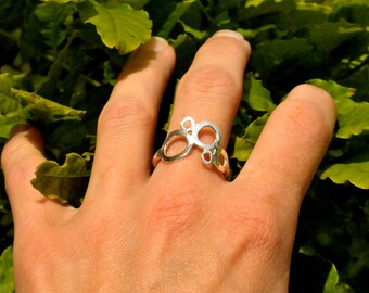 Sterling silver Awa bubble ring