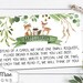 Woodland Bring a Book Card Inserts, Book Request, Book Instead of a Card, Library Card Insert, Woodland Book request, greenery, wreath