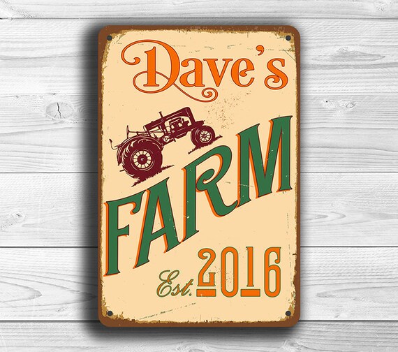 CUSTOM FARM SIGN Personalized Farm Signs Vintage style Farm