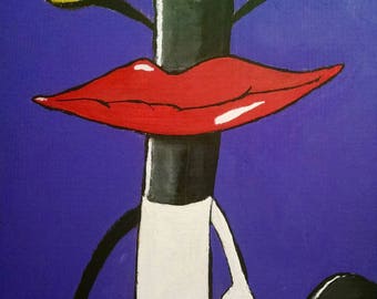 11 x 13.5" original oblina painting by aaron matthies wood panel aaahh real monsters
