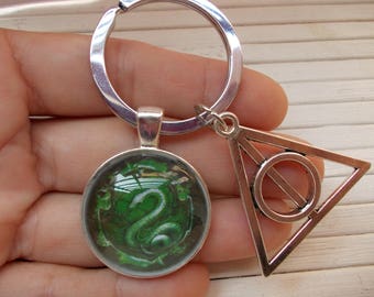 harry potter, Slytherin Keychain