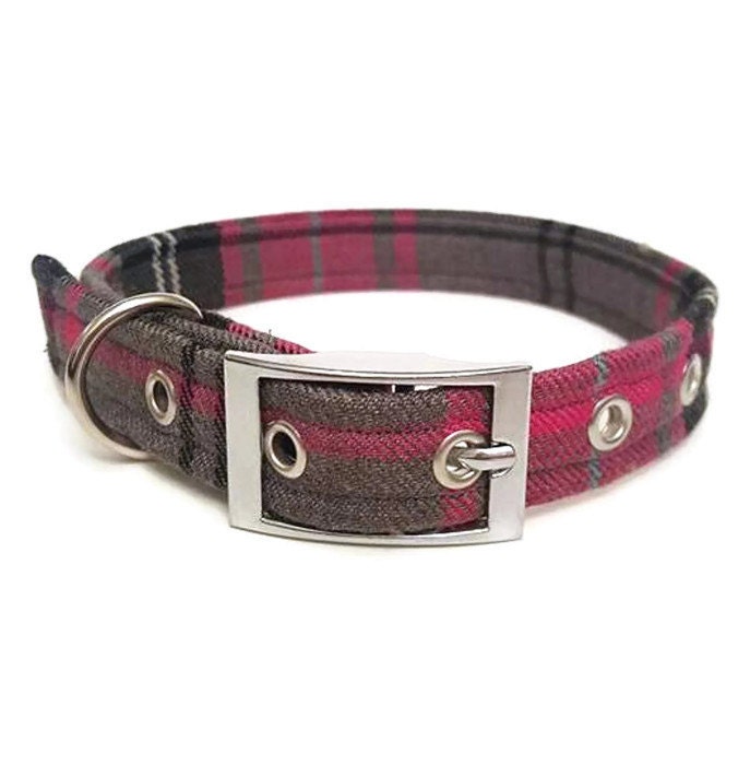 Dog collar Pink Tartan tartan female pink dog collar pink