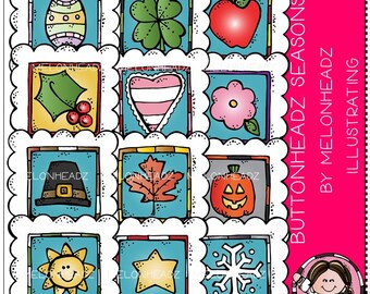 Seasons clip art - Buttonheadz