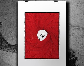 Red Hair - 13x19'' - Screenprint poster