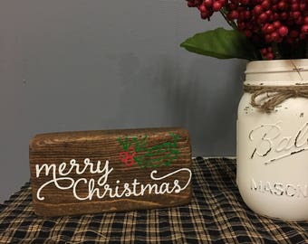 Merry Christmas Shelf-Sitter Sign