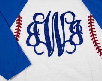 Monogrammed Raglan Baseball Shirt