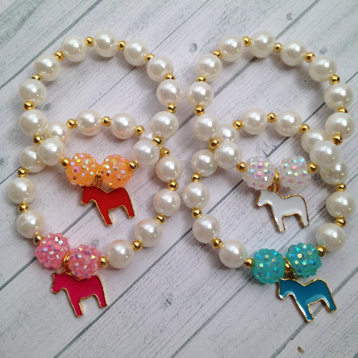 8 Equestrian Horse Charm Bracelet Equestrian Birthday or