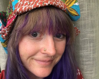 Kantha Quilt Bohemian Trapper Hat