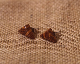 Handmade zebra earrings-Stud earrings-button earrings