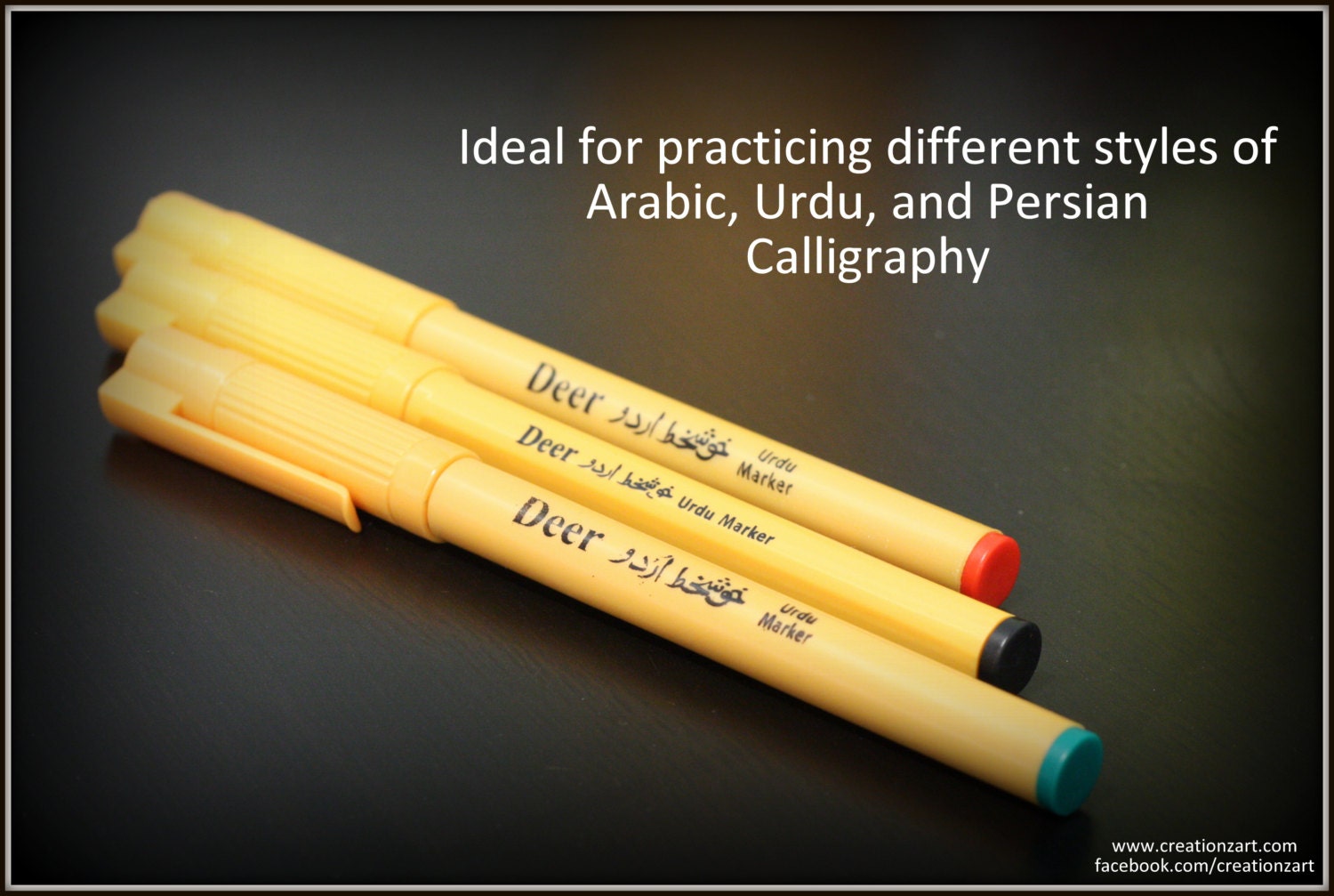 Set of 3 Calligraphy Markers for Arabic Art Ideal tool for practicing