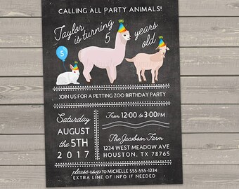 Tribal Animal Birthday Invitations Woodland Birthday Party
