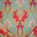 11-1/2 yards Acquitaine of England Dvinsky in Cinnabar - Large Scale Arabesque Luxury Linen Print Drapery Upholstery Fabric - Free Shipping