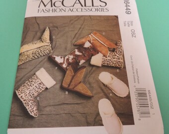 McCalls Slipper pattern, Uncut M6449