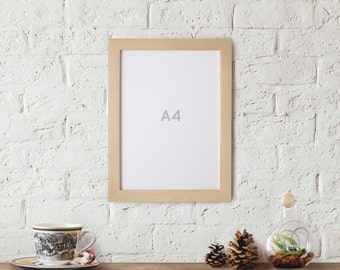 A4 Picture Frame, 21 cm x 29.7 cm Natural Unfinished Wood Frames Craft Frames, international Size Frame Art Frame, Photo Frame, Poster Frame