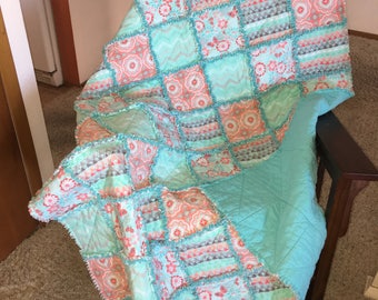 Beautiful soft flannel rag quilt!