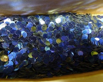 antique metal sequins blue7mm