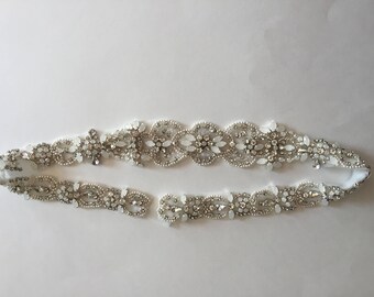 Bridal belt, bridal sash, wedding belt, rhinestone belt