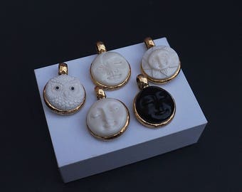 Reservable Face and Birthstone Eye pendant