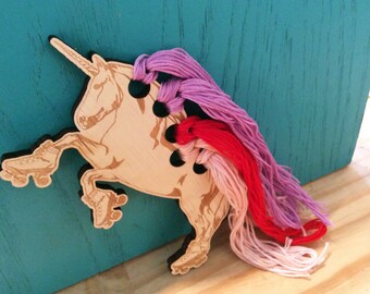 Embroidery Floss Organizer: Roller Skating Unicorn, Floss Holder, Thread Sorter, Thread Cards, Thread Organizer, Gift for Craft Lover