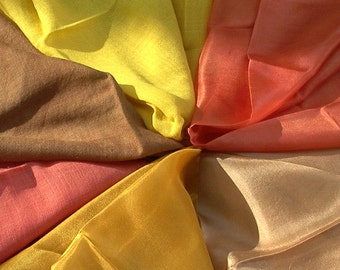 Waldorf Play Cloth. Pure organic Silk or Organic Wool. Hand Dyed.