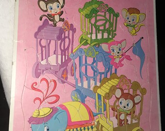 RARE**Vintage Zoolery Kiddles Puzzle, 1969 Whitman Frame-Tray Puzzle