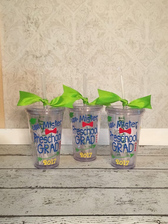 Preschool Graduation Tumbler Graduation Gift Little Mister