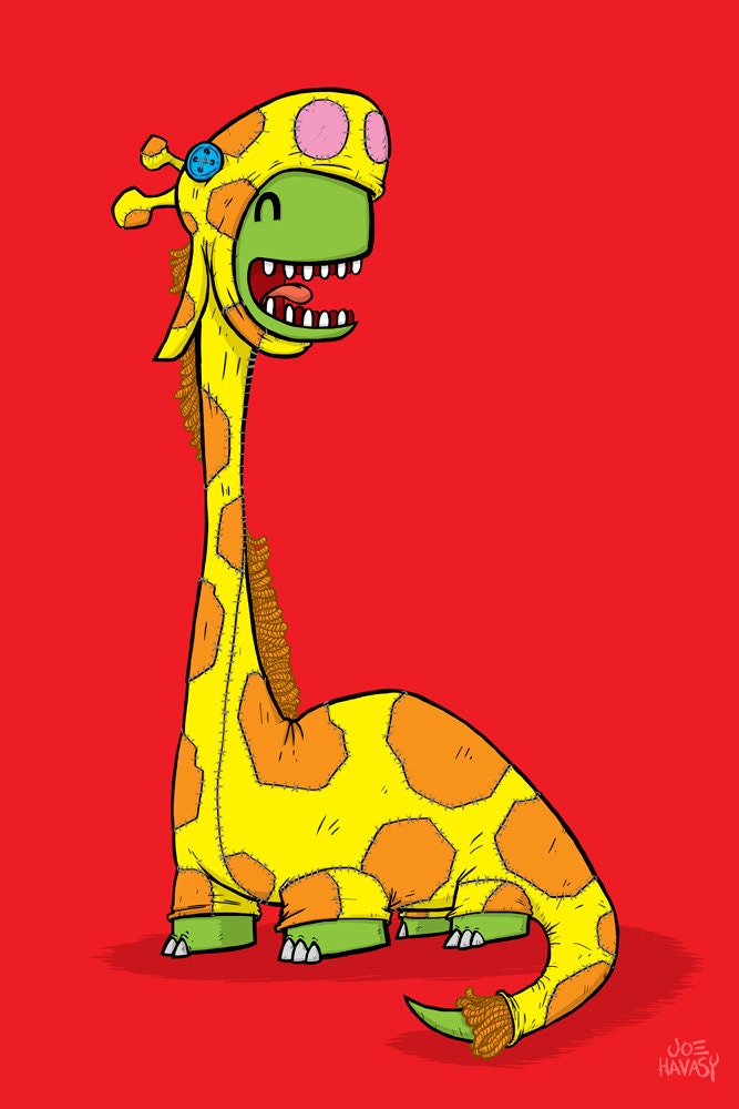 giraffe and brontosaurus