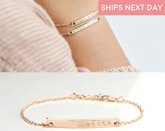 Engraved Bracelet Best Friend Gift Personalized Bracelet For Women High school Graduation Gift Best Friend Bracelets Friendship Bracelet 2BR